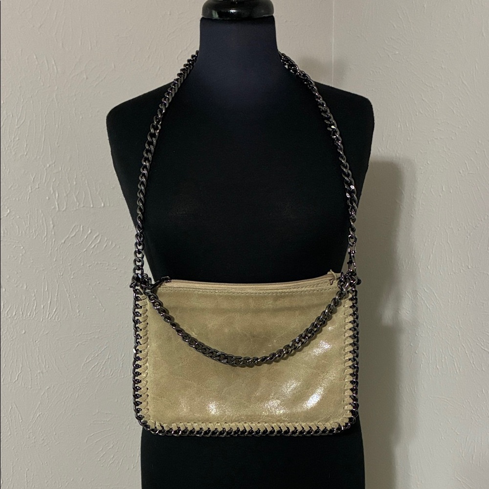 Sofia Italian tan leather chain bag